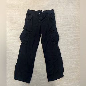 Black cargo jeans